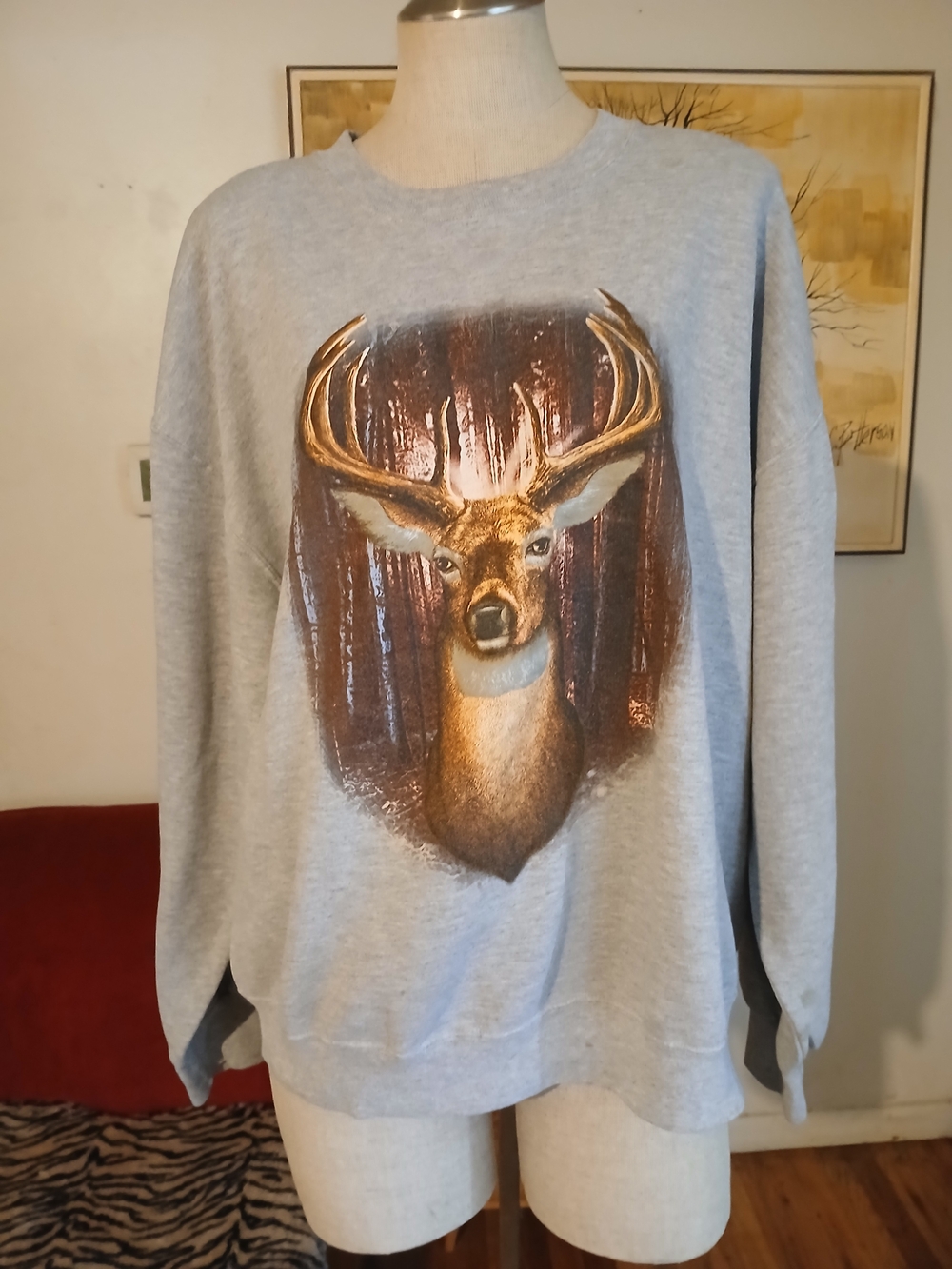 Vintage Jerzees Sweatshirt With Deer